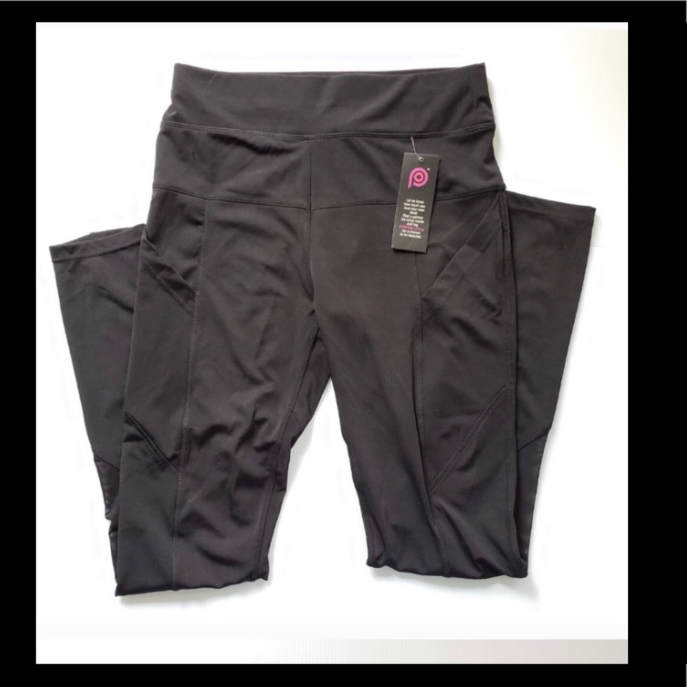 PopFit Full Length Mesh Insert Black XL Leggings